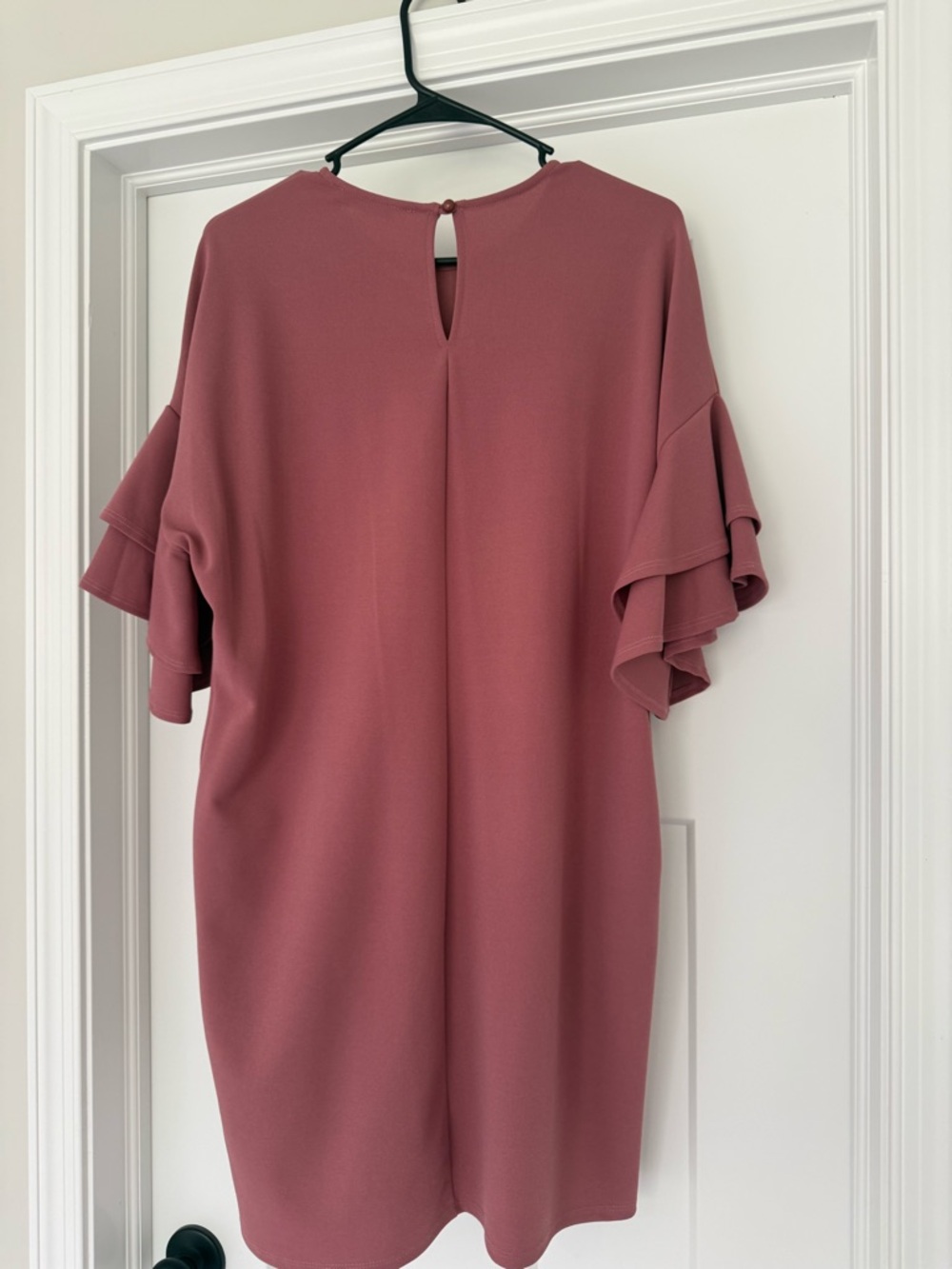 First Love Mauve Ruffle Sleeve Shift - Picture 2 of 5